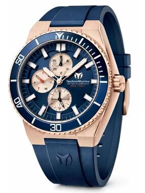 TechnoMarine La Pelagia Men's Watch - 43mm, Dark Blue, Navy Blue (TM-225104)